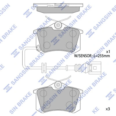 Brake Pad Set, disc brake (SP1870)