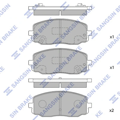 Brake Pad Set, disc brake (SP1172)