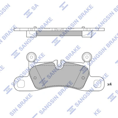 Brake Pad Set, disc brake (SP2319)