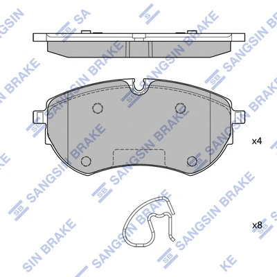 Brake Pad Set, disc brake (SP4401)