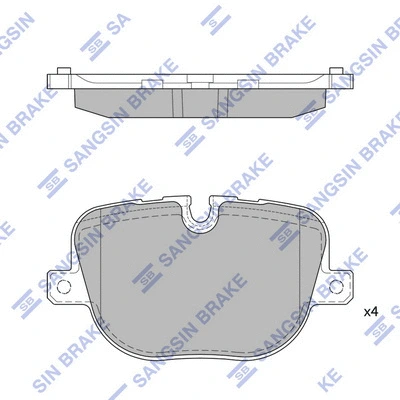 Brake Pad Set, disc brake (SP2237)