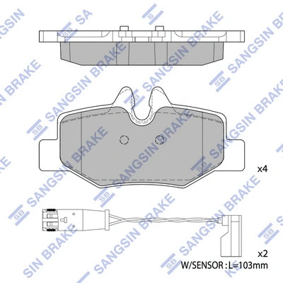 Brake Pad Set, disc brake (SP1896)