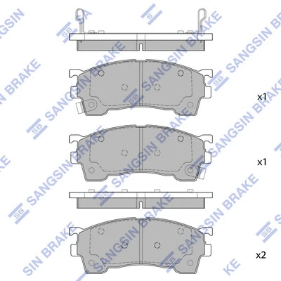 Brake Pad Set, disc brake (SP2018)