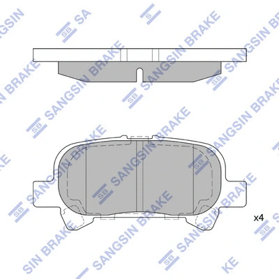Brake Pad Set, disc brake (SP1364)