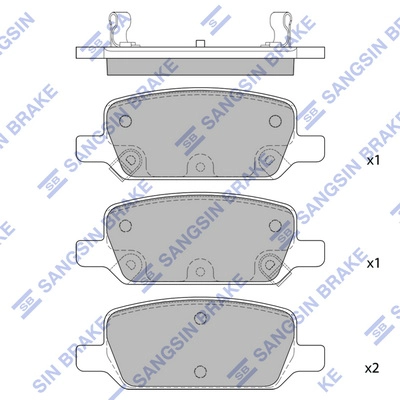 Brake Pad Set, disc brake (SP2825)