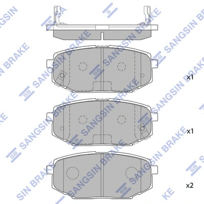 Brake Pad Set, disc brake (SP1185)