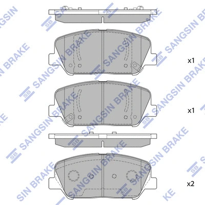 Brake Pad Set, disc brake (SP1403)