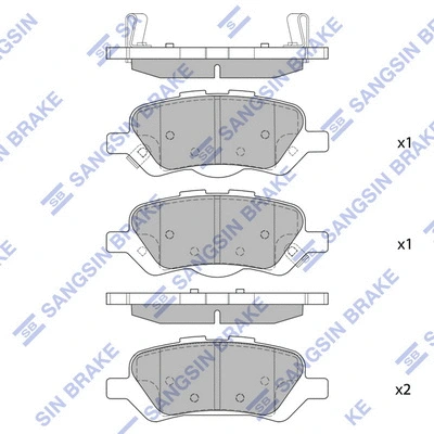 Brake Pad Set, disc brake (SP1459)