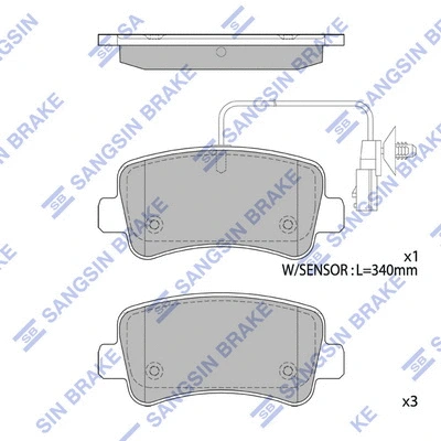 Brake Pad Set, disc brake (SP1971)