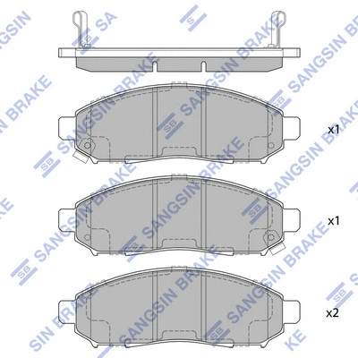 Brake Pad Set, disc brake (SP1460A)