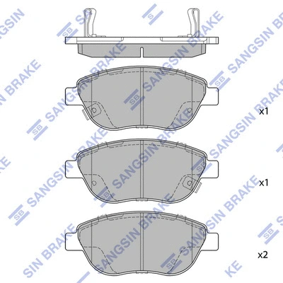 Brake Pad Set, disc brake (SP1710)