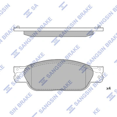 Brake Pad Set, disc brake (SP4061)