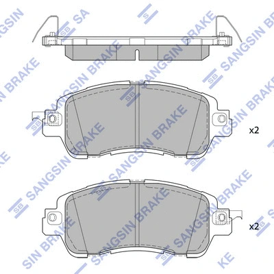 Brake Pad Set, disc brake (SP1974)