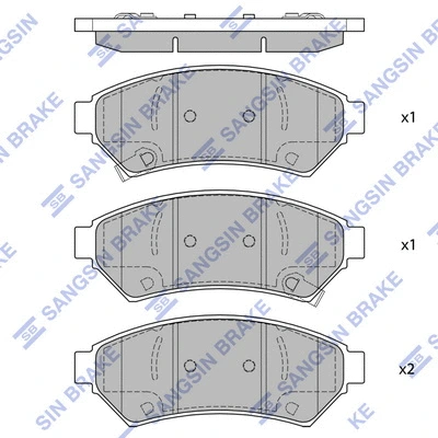 Brake Pad Set, disc brake (SP1686)