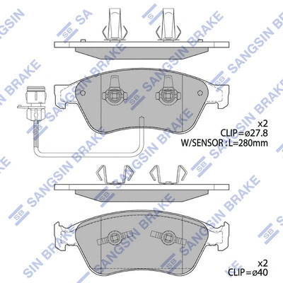 Brake Pad Set, disc brake (SP1788)