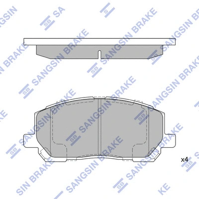 Brake Pad Set, disc brake (SP1384)