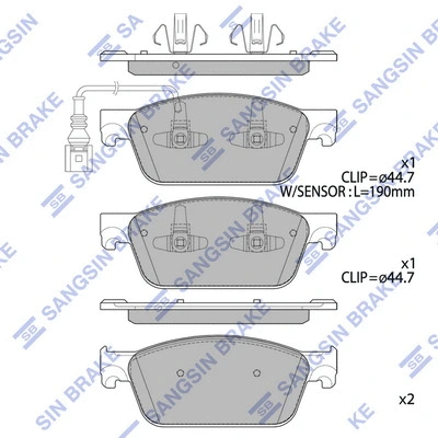 Brake Pad Set, disc brake (SP4203)