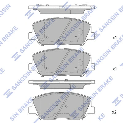 Brake Pad Set, disc brake (SP1721)