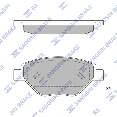 Brake Pad Set, disc brake (SP1872)