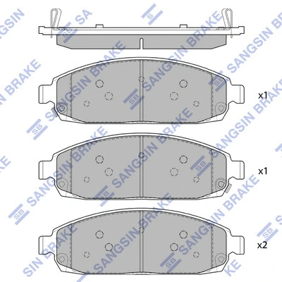 Brake Pad Set, disc brake (SP1676)