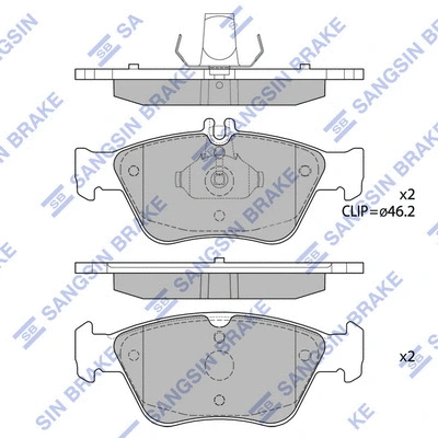 Brake Pad Set, disc brake (SP1755)