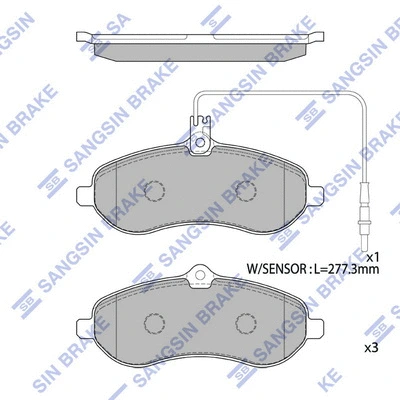 Brake Pad Set, disc brake (SP1415)