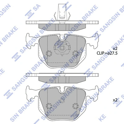Brake Pad Set, disc brake (SP2168)