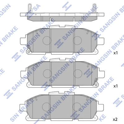 Brake Pad Set, disc brake (SP1762)