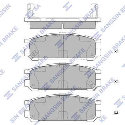 Brake Pad Set, disc brake (SP1537)