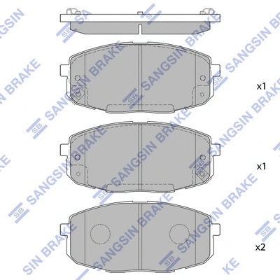Brake Pad Set, disc brake (SP1162)