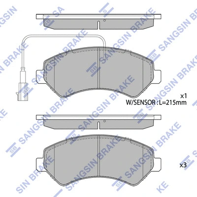 Brake Pad Set, disc brake (SP1716A)