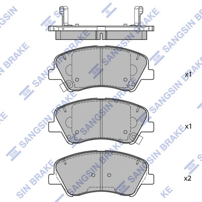 Brake Pad Set, disc brake (SP1901)