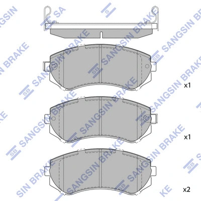 Brake Pad Set, disc brake (SP1492)