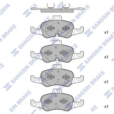 Brake Pad Set, disc brake (SP4519)
