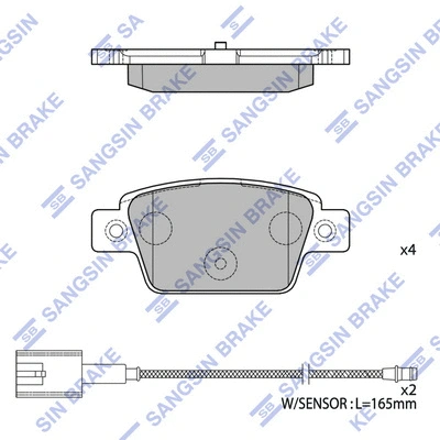 Brake Pad Set, disc brake (SP4415)