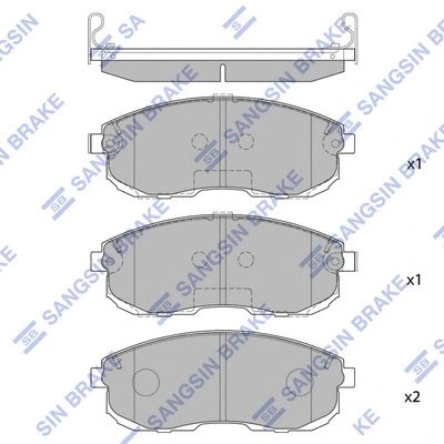 Brake Pad Set, disc brake (SP1107-F)