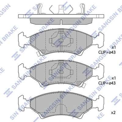 Brake Pad Set, disc brake (SP1063)