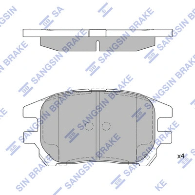 Brake Pad Set, disc brake (SP1967)