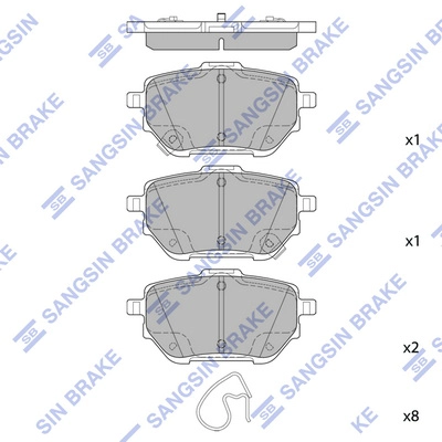 Brake Pad Set, disc brake (SP4537)
