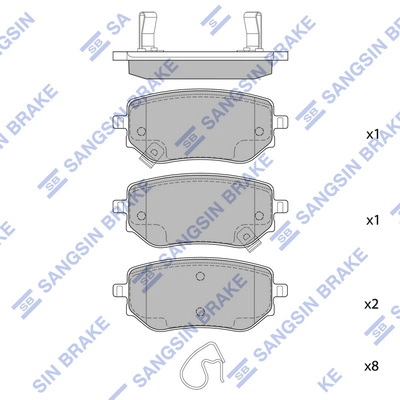Brake Pad Set, disc brake (SP4554)