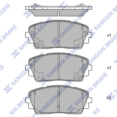 Brake Pad Set, disc brake (SP1405A)