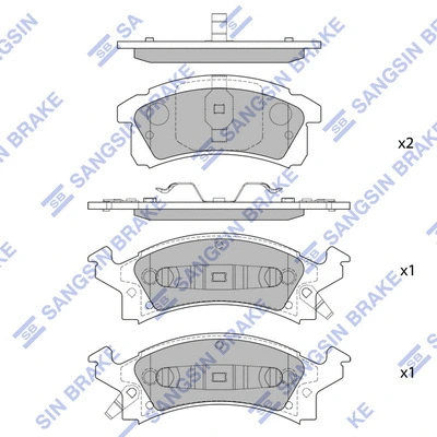Brake Pad Set, disc brake (SP1281)
