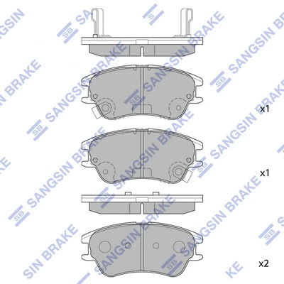 Brake Pad Set, disc brake (SP1149)