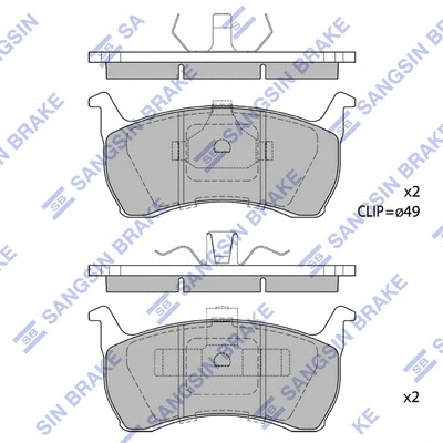 Brake Pad Set, disc brake (SP1212)