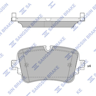 Brake Pad Set, disc brake (SP4109)