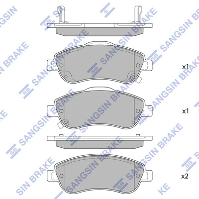 Brake Pad Set, disc brake (SP1567)
