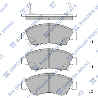 Brake Pad Set, disc brake (SP2032)