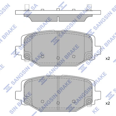 Brake Pad Set, disc brake (SP1950)