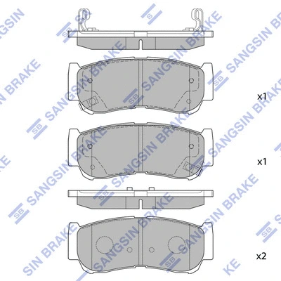 Brake Pad Set, disc brake (SP1178)