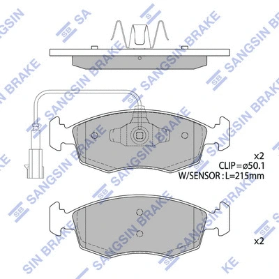 Brake Pad Set, disc brake (SP4189)